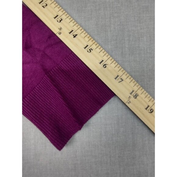 Dressbarn Women's Purple V-Neck Long Sleeve Sweat Shirt Small USED - Picture 5 of 6